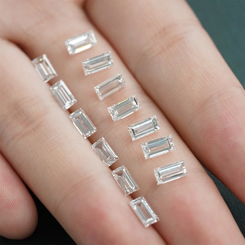 Lab Diamond Melee Baguette Step Cut Lab Diamond