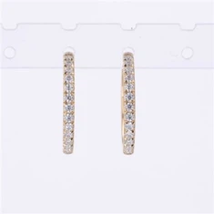 Lab Diamond Hoop guldörhängen