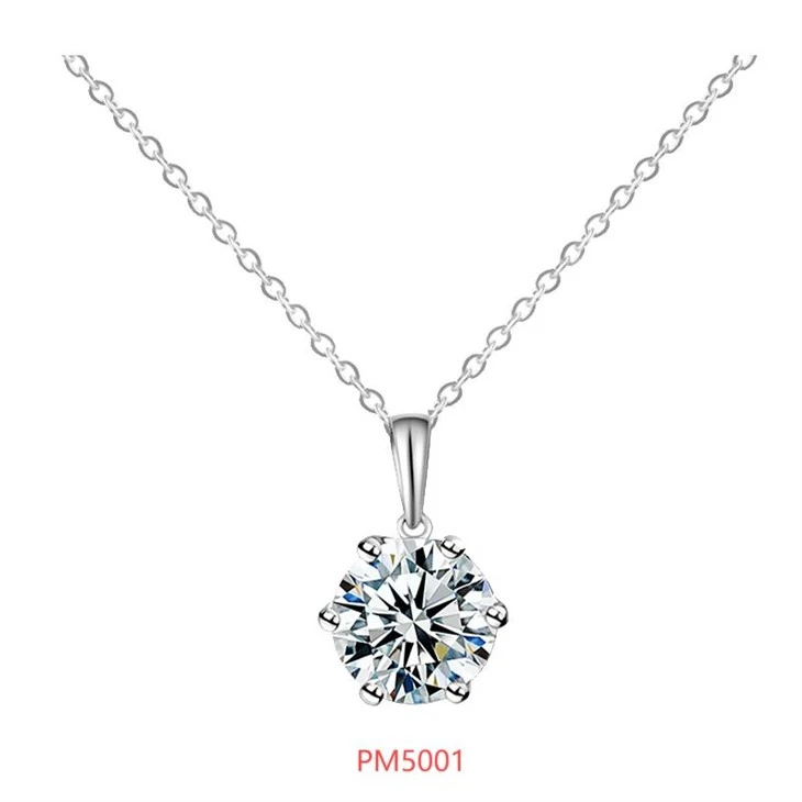 Sterling Silver Moissanite Necklace
